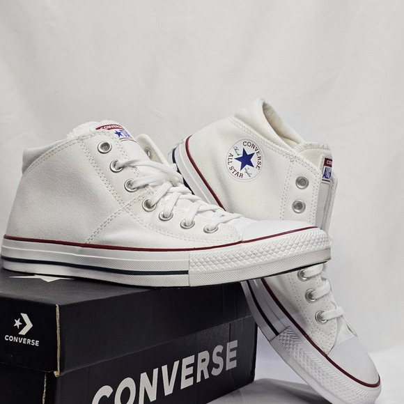 Converse Women's CTAS Madison Canvas Mid Tops Size 11 White NWT - Picture 1 of 7